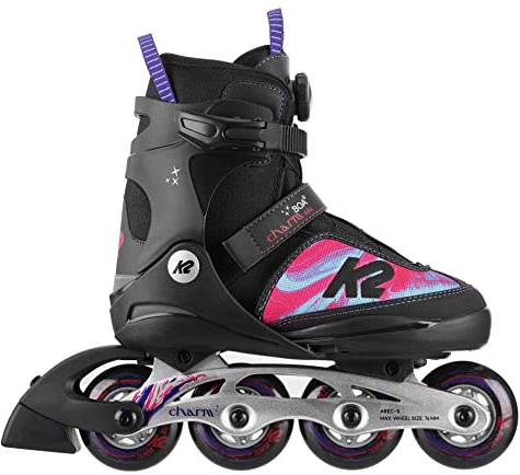 K2 Charm BOA ALU Inline Skate 2025 Black/pink