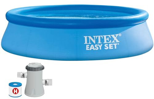 Intex 28122NP – Aufstellpool Easy Set Rund, Filterpumpe 1250 L/h, 3853 L, PVC, Blau, 305x76 cm