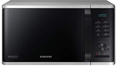Samsung MG2AK3515AS/EG Mikrowelle mit Grill, 800 W, 23 ℓ Garraum, 48,9 cm Breite, Quick Defrost, 27 Automatikprogramme, Silber