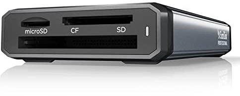 SanDisk PROFESSIONAL PRO-READER Multi-Card, High-Performance-Kartenleser für CF-, SD- und microSD-Karten, kompatibel mit USB-C, schnelle Übertragung