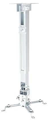 conecto, Deckenhalterung/Wandhalterung für Beamer Projektor, neigbar (+/-15), Deckenabstand bis 65 cm, Traglast: 20,0 kg, weiß, SA-CC50281-V2, Deckenabstand: 65 cm