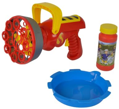 Simba 109252121 - Feuerwehrmann Sam Seifenblasen Kanone, 120 ml Lauge, 21cm