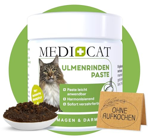MEDICAT Premium Ulmenrinde Paste – 200 g – für Katzen – sofort verzehrfertig mit Slippery Elm Bark | unterstützt eine gesunde Verdauung & Normale Kotkonsistenz
