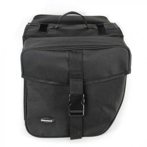 Haberland Fahrradtasche Doppeltasche Für E-Bike 20 cm Brücke, Schwarz, 31 x 31 x 12 cm, 25 Liter, 190207 00