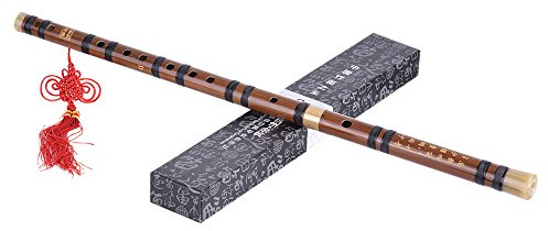 Btuty Dizi Bambusflöte in D für Anfänger, traditionelle chinesische Flöte | Traditionelle Dizi Flöte aus Naturbambus mit 6 Tonlöchern, Membranloch und Zubehör für Lernen, Musik und Aufführungen