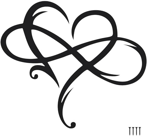 HZBAKLO Wanddekoration aus Metall, Unendlichkeits-Herz, Wandkunst, Schmiedeeisen, Liebe, Wanddekoration, Wohnzimmer, Wandkunst Ornament