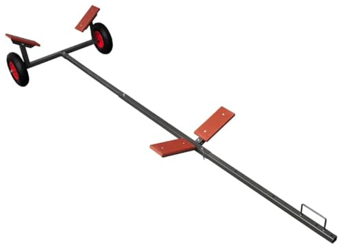 vidaXL Bootsanhänger 302x100,5x43 cm, 3-Fach verstellbar, rostfreier Stahl, Fahrzeugträger für Angelboot, Yacht oder Schiff, max. 160 kg, Außenanhänger