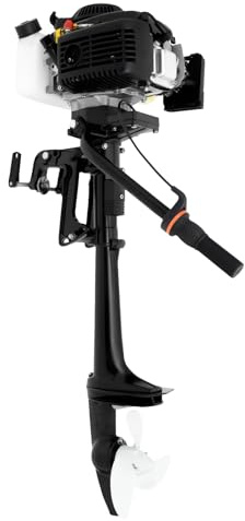 Aussenborder 4 Takt 3,6 PS 52CC Schlauchboot Motor Aussenborder Bootsmotor Windgekühlt Kurzschaft Benzinmotor Außenbordmotor für Benzin Aufblasbare Fischerboot