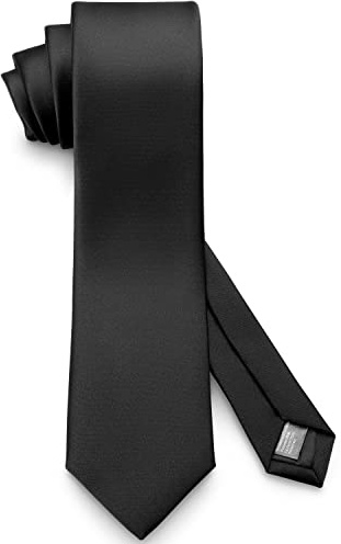 ADAMANT Deutsche Markenkrawatte schwarz- matt, elegant-fein, dezent, für Beerdigungen und Business