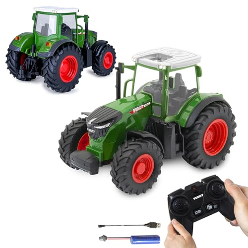 JAMARA 405340 Fendt 1050 Vario 1:24S 2,4GHz - Traktor Fendt Vario Spielzeug, Ferngesteuert RC Traktor für Kinder, Fahrzeug Modell Landwirtschaft, Geschenk für Kinder, Demomodus