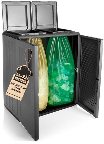 BigDean Mülltrennsystem Schrank Recycling System auch für Gelben Sack Made in Italy