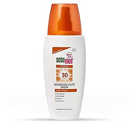 Sebamed Sonnenschutzspray mit Lichtschutzfaktor 30, täglicher wasserfester Sonnenschutz mit dem pH-Wert 5,5, für den Körper, MADE in Germany, ohne Mikroplastik 150 ml