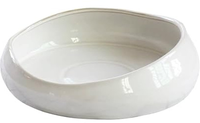 LOUIE SILNA 21 Cm Keramik-SalatschüSsel, Obstschale, KüChenobstkorb Oder Brotkorb. SpüLmaschinen- Und Mikrowellengeeignet. (Weiß)