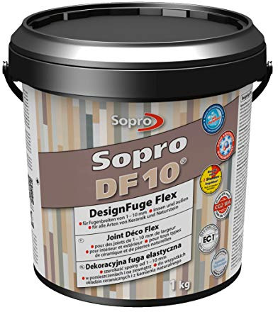 Sopro DF 10® DesignFuge Flex | silbergrau - zementärer, flexibler, schnell erhärtender und belastbarer Fugenmörtel | silbergrau (1 kg)