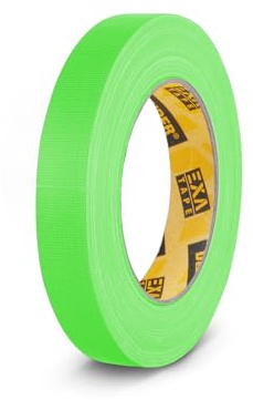 Adam Hall Accessories 58064NGRN Gaffer Klebeband 19mm x 25m neongrün