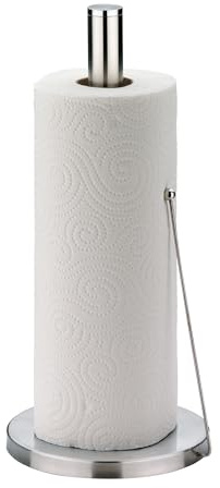 kela 16920 Küchenrollenhalter, 33,5 cm Höhe, Edelstahl, Matt, Rollo | Küchenrollenständer für jede handelsübliche Küchenrolle - auch dicke Rollen, stets griff- und abrissbereit