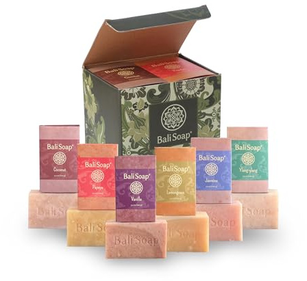 Bali Soap – Green Collection Naturseife Geschenkset, 6er Pack à 100 g – Handgemachte vegane Badeseife für Männer & Frauen