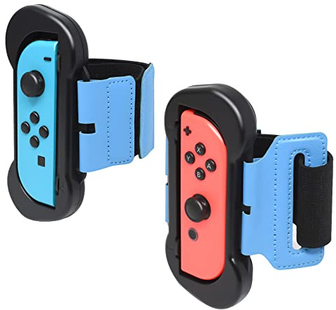 FYOUNG Armband für Just Dance 2026 2025 2024 2023 2022, 2 Pack Verstellbare Elastische Armbänder für Zumba Kompatibel mit Nintendo Switch 1/OLED - Schwarz