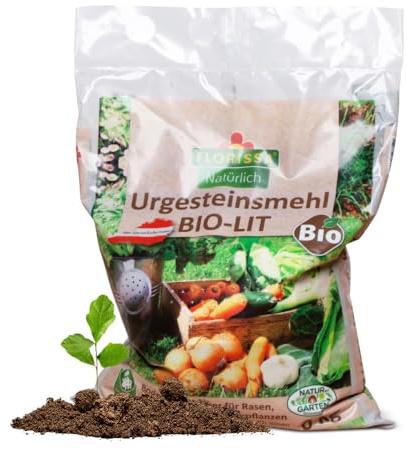 Biolith Urgesteinsmehl zur Bodenverbesserung 6 kg - Gesteinsmehl aus Diabas-Vulkangestein - reich an Silikaten, Eisen, Magnesium und Calcium - hochwertiger Bodenhilfsstoff für Pflanzen