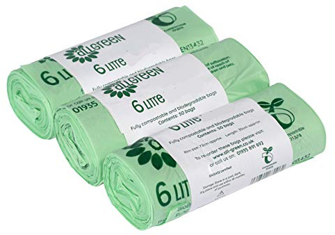 All-Green 6 Liter kompostierbarer BioBag Küchenmüllsack, 150 Müllsäcke