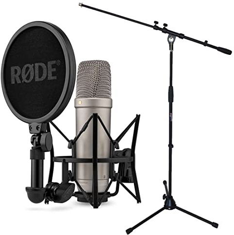 Rode NT1 5th Generation XLR USB Studio-Mikrofon + keepdrum Mikrofonständer