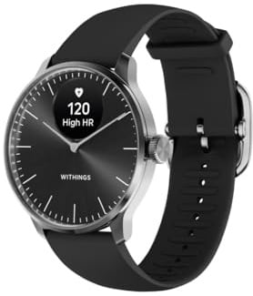 Withings ScanWatch Light – Hybrid Smartwatch, 24/7 Herzüberwachung, Aktivitätstracking, Zyklusverfolgung, Schlafüberwachung, Connected GPS, 30 Tage Akkulaufzeit, Android & Apple kompatibel
