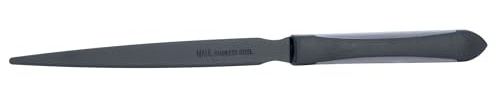 MAUL Brieföffner 21,3 x 1,5 x 1 cm | Brieföffner Edelstahl mit gummierter Griffzone | Zum sauberen Öffnen von Briefumschlägen | Brieföffner modern für Haushalt und Büro | Schwarz