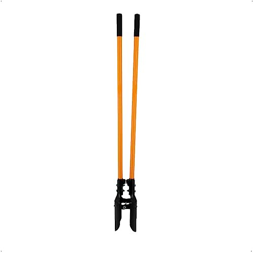 Rekord Handbagger aus Stahl mit Fiberglasstiel (147 cm) – Erdlochausheber zum Ausheben von Pflanzlöchern, Zaunpfosten & Erdarbeiten – stabile Schaufelköpfe - 4,7 kg