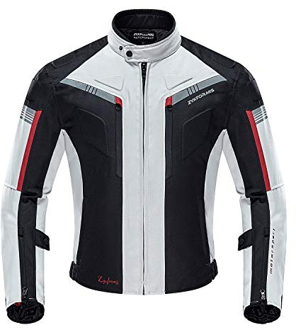 Zyxformis Motorradjacke Herren Wasserabweisend Winddicht, Motorrad Jacke mit Schulter & Ellbogen Protektoren für Sommer & Winter