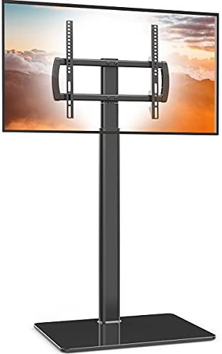 Universal TV Ständer, Fernseher Ständer für 27 bis 65 Zoll LCD, LED OLED TVs, 80 Grad Schwenkbar TV Standfuss für Ecken, Schlafzimmer, bis 40 kg HT1002B
