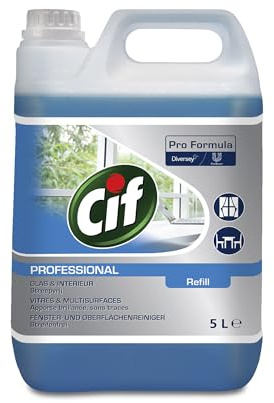 Cif Professional 7517832 Glas und Flächenreiniger, universell einsetzbar für streifenfreien Glanz, 5 L
