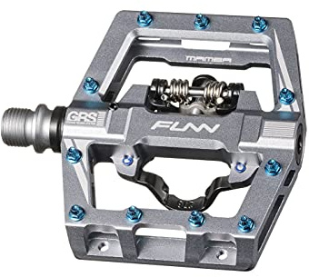 Funn Mamba S MTB Klickpedale, einseitig, SPD Cleats | CNC 6061 Alu, 9/16 Zoll Achse, Flat- und Klick-Plattform, Industrielager, ca. 403 g, für BMX und Gravel