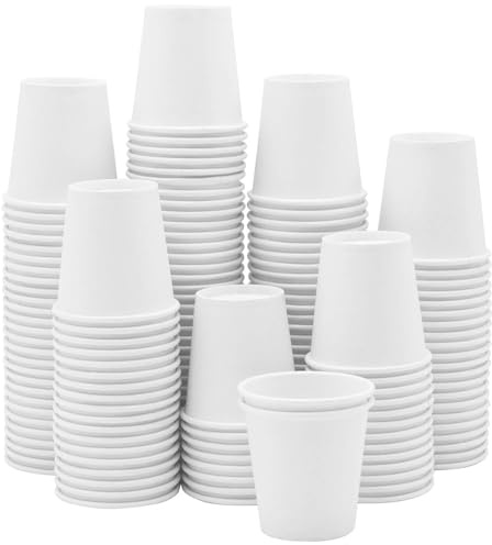 GUSTO [3 oz. - 300 Count] White Small Paper Cups, Disposable Mini Bathroom Mouthwash Cups - Eco-Friendly and Versatile (Formerly Comfy Package)