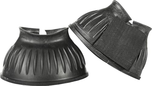 HKM 8605 Springglocken Atlanta, Gummispringglocken Gummi Hufglocken, Schwarz, XL
