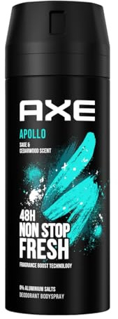 6er Pack - AXE Deodorant/Bodyspray Men /0% Aluminium - Apollo - Sage & Sandalwood scent - 150 ml