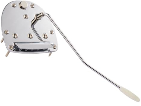 E-Gitarre Tremolo System Bridge Vibrato Saitenhalter mit Whammy Bar Tremolo Arm für Jaguar/Jazzmaster mit Verriegelungsknopf Chrom