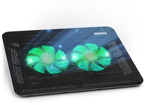 Duronic LC2 Kühlpad | Laptop Kühler für Gaming Notebook | Cooling Ventilator Laptopständer | Laptoperhöhung höhenverstellbar | Kühlständer für Business Home Office | Leistungsstarker Computer Lüfter