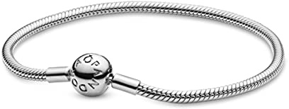 PANDORA Damen-Armband mit Kugelverschluss, glatt 925 Silber 18 cm-590728-18