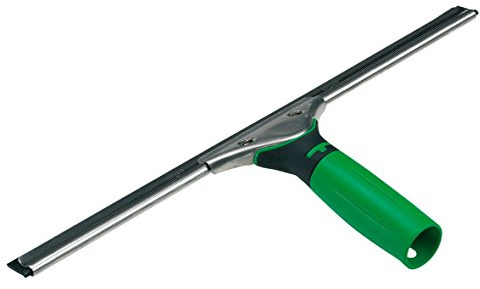 UNGER Fensterreiniger ErgoTec Hard (Länge 35 cm, Fensterabzieher, Harter Wischergummi, ideal für warme Temperaturen) ES35H