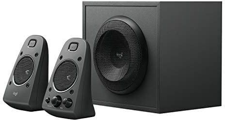 Logitech Lautsprechersystem 2.1 Subwoofer, THX, Tiefer Bass, EU-Stecker, PC/PS4/Xbox/Player/DVD-Player/TV/Smartphone/Tablet, AUX-Anschluss, Schwarz, 400 W Peak, Optischer Eingang 3,5 mm/RCA