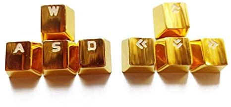 8PCS WASD Tastenkappe Für Mechanische Tastaturen Langlebiges Tastenkappenset Aus Zinklegierung Professioneller Ersatz Mit Pfeilen Und Hintergrundbeleuchtung
