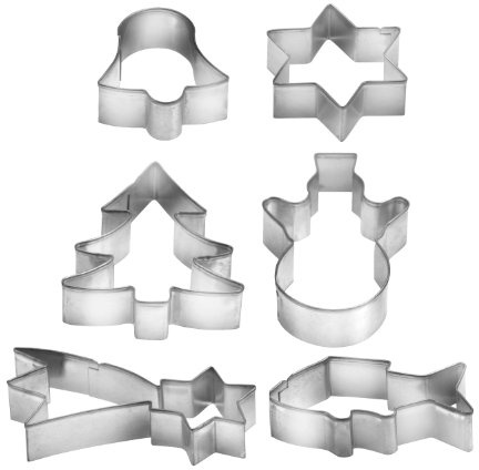 Tescoma Delicia Weihnachts-Ausstechförmchen an Ring, 6-teiliges Set