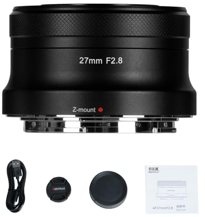 AstrHori AF 27 mm F2.8 Autofokus APS-C Rahmen-Kameraobjektiv, ultrakompaktes Pancake-Objektiv,große Blende,erstklassiges spiegelloses Kameraobjektiv for Nikon Z-Mount ZFC,Z30,Z50(Schwarz)