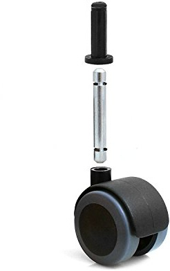 Design61 4er Set Möbelrolle Gummirolle Lenkrolle Laufrolle Bodenschutz Ø 50mm Rollen mit Hülse + Stift Nur im Komplett-Set kompatibel