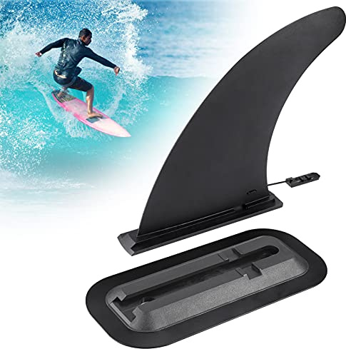 Zocipro 9 Zoll Abziehbare Universal SUP Finne mit der Finnen Basis, Nylon Verstärkte Sicher Surfbrett SUP Finne Stabil und Leicht geeignet für Anfänger für Longboard,Surfboard,Stand Up Paddling Board
