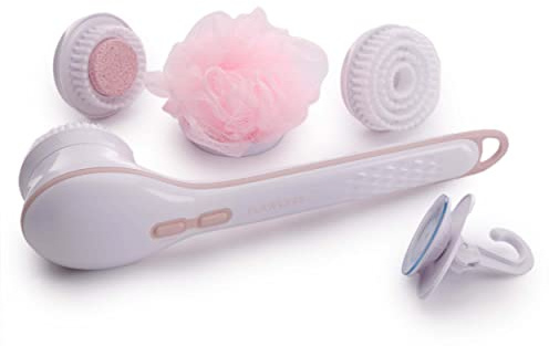 Finishing Touch Flawless Cleanse Spa, elektrische Körperbürste mit 3 multifunktionalen Reinigungsköpfen für ein Spa-Erlebnis am ganzen Körper