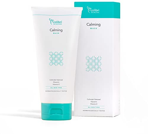 colibri skincare Calming Mask 150ml - Feuchtigkeitsmaske Gesicht | Beruhigende Pflege für trockene Haut, ideal nach Retinol oder Säuren, macht die Haut samtig weich, mit Hafer