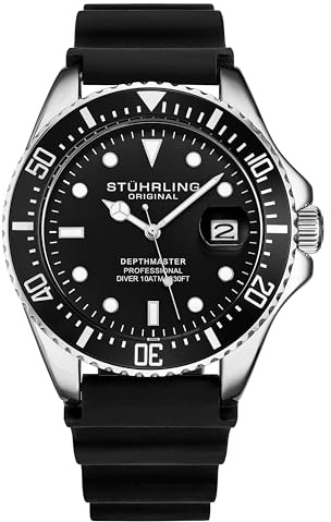 Stuhrling Original Taucheruhr für Herren - Pro Diving Watch - Sportuhren für Herren mit verschraubter Krone wasserdichte Uhr 330 Ft