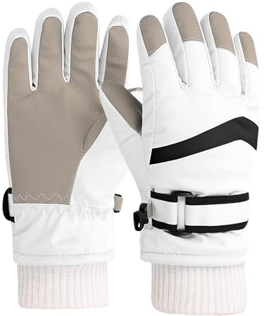 Risipu Skihandschuhe für Kinder Winter Handschuhe für 4-12 Jungen Mädchen | Winddichte Wasserdichte Warm Fleece Winterhandschuhe für Jahre