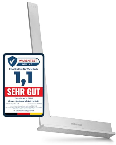 Profi Schlosserwinkel mit Anschlag 300 mm - Rostfrei & Verzinkt Anschlagwinkel Metall - für präzise Arbeiten im Metallbau und Werkstatt - exakter 90 grad Winkel mit Anschlag, Anreißwinkel